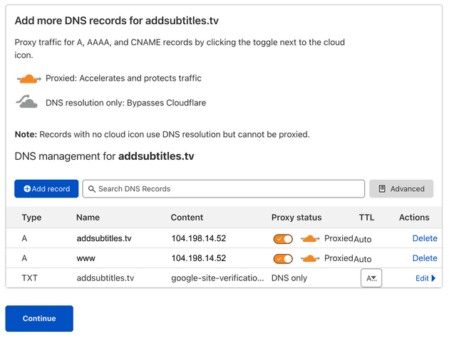 Cloudflare DNS Registration